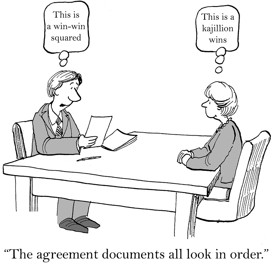 The agreement contract is a win win for both business associates.